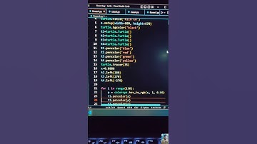 Python flower Design | Turtle Drawing | VS code #shorts