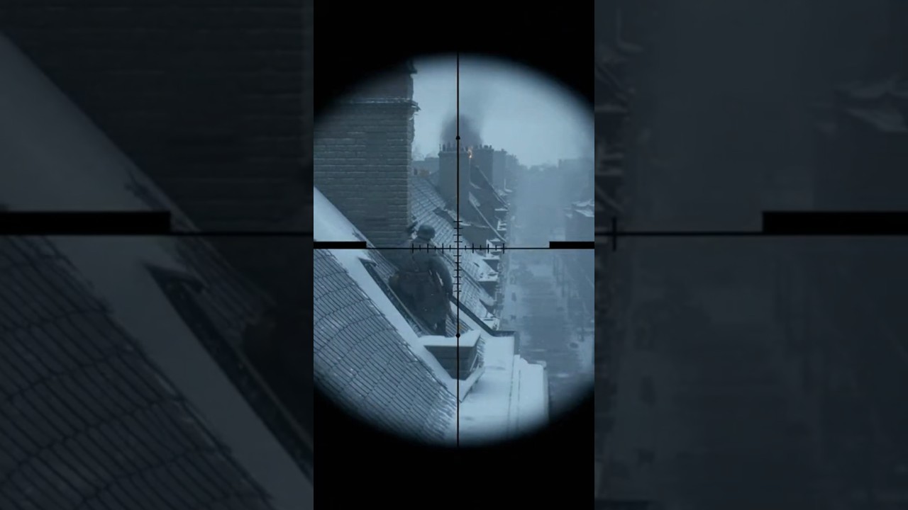 WW2 Sniper perfect Short on Roof