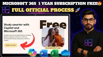 Microsoft 365 1 Year FREE😍No Student Mail, No Autopay Official Offer🔥 #microsoft365freeoffer #shorts