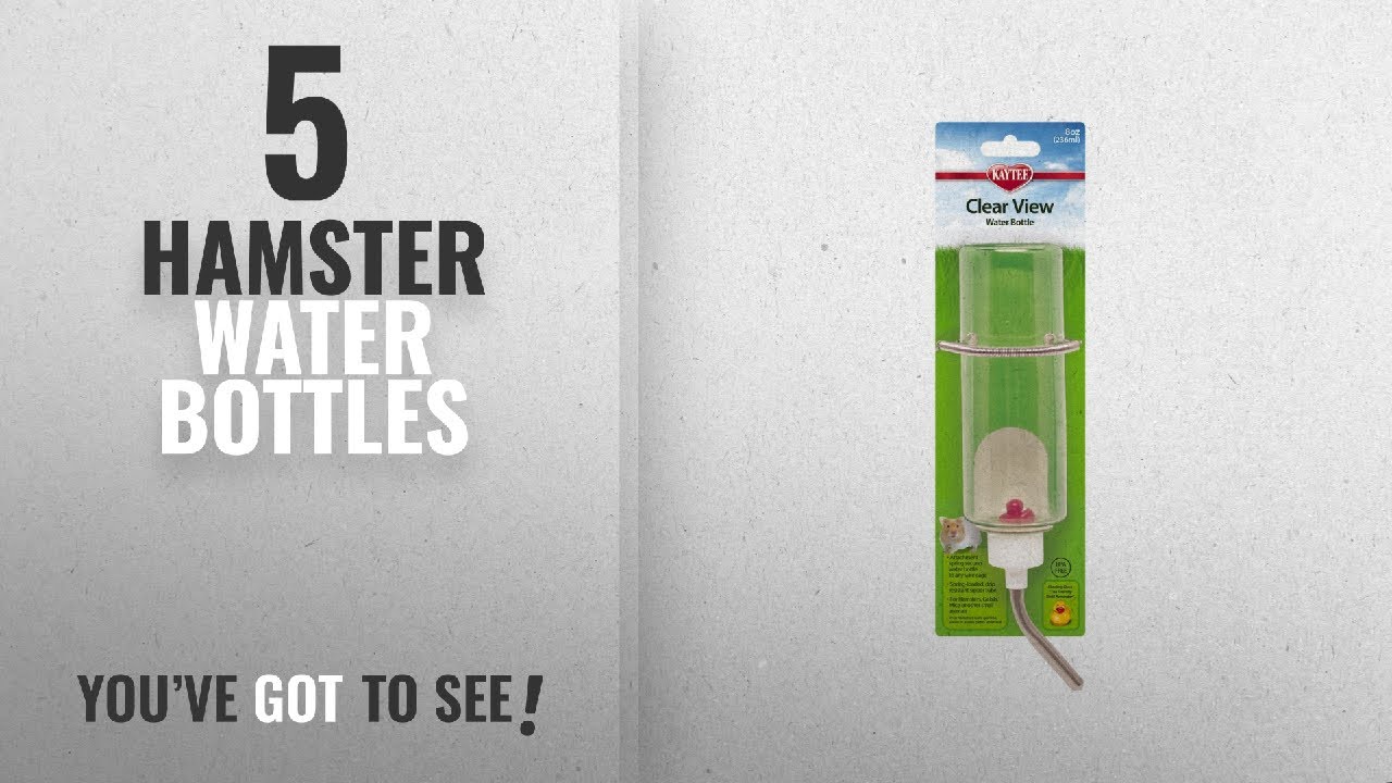 Best Hamster Water Bottles [2018]: Kaytee Clear Water Bottle, Single, 8-Ounce