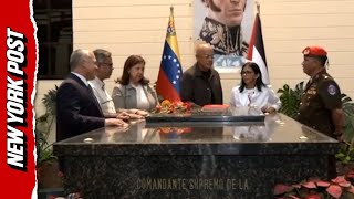 Delcy Rodriguez Visits Chavezs Tomb Amid Us Bombing Claims