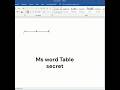 How to create a table in MS Word