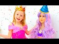 Nastya geht zu einer Prinzessin Party für Mädchen