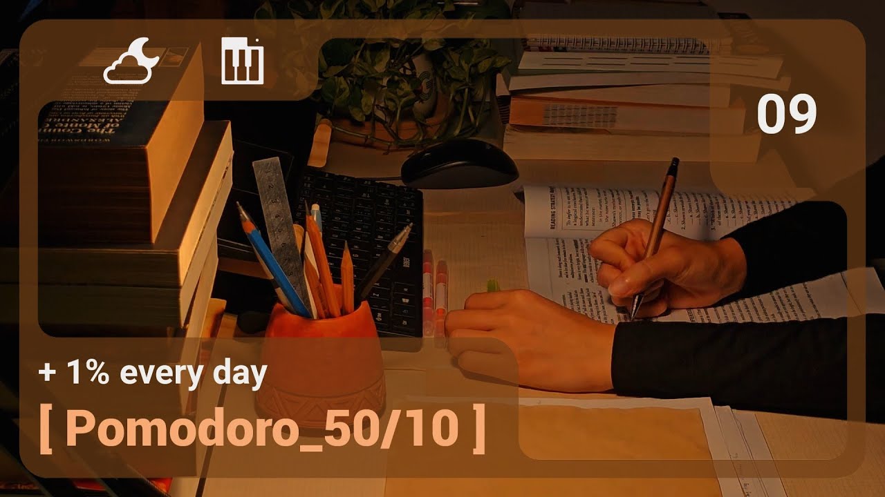 Pomodoro 50/10 Study With Me Late At Night 🌙 | Minimal, Quiet Focus