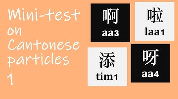 How well do you know the Cantonese sentence-final particles "aa3, laa1, tim1, aa4"? | 廣東話句尾詞小測驗 1/2