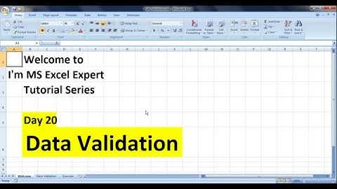 Data Validation Function | I