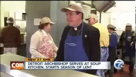 Archbishop Allen H. Vigneron Serves Lunch at SVdP