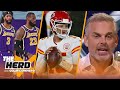 LeBron & Lakers will win Finals in 5, compares Mahomes' story to Michael Jordan — Colin | THE HERD