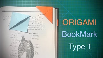 How To Make Beautiful Origami BookMark!(Type 1) چگونه با کاغذ بوک مارک(نشانه گذار کتاب)بسازیم