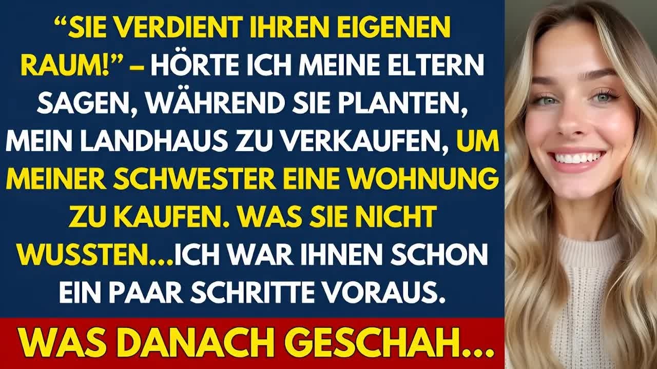Meine Eltern planten, mein Landhaus zu verkaufen, um meiner Schwester eine Wohnung zu kaufen, al