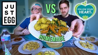 VEGAN Egg Showdown! Just Egg vs. Follow Your Heart vs. Homemade