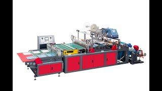 Fully automatic two up double lanes courier bag making machine for polymailer bag 45x55cm in two up