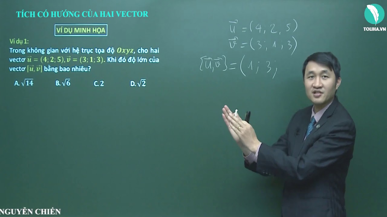 Tích có hướng của 2 vector và ứng dụng - Hình học 12... - youtube