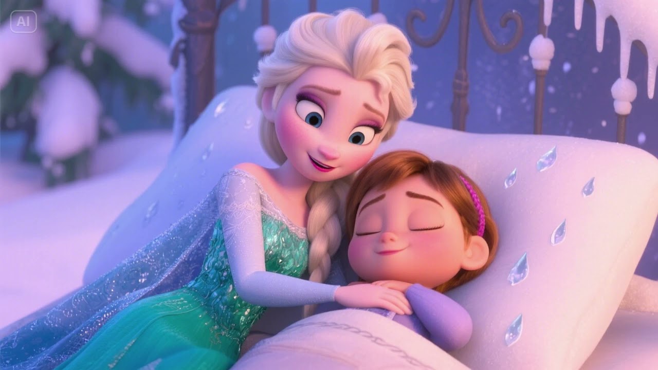 Lullabies Resting in Elsa’s Snow Tear — A Gentle Sleep with Her Daughter