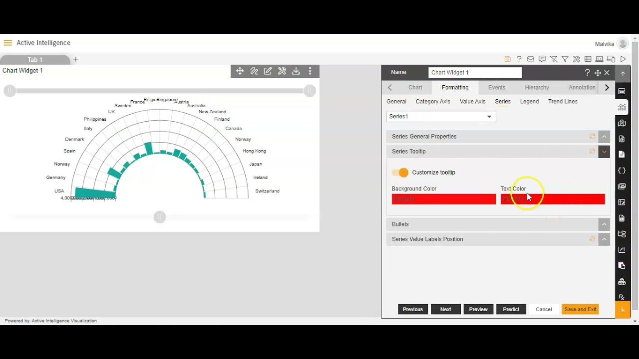 How to make changes to series tooltip in variable radius radar chart in ...
