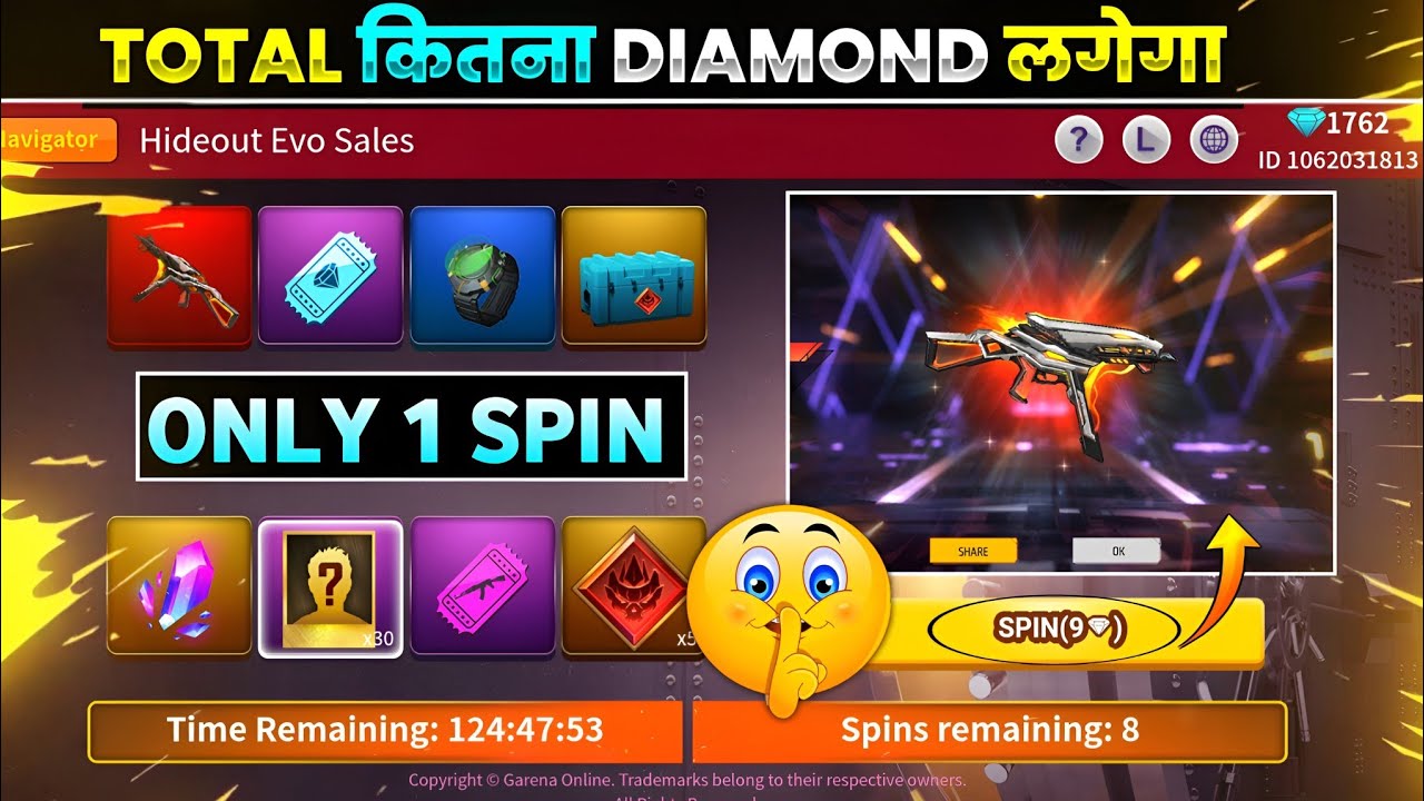 Hideout Evo Vault Event Free Fire | Total Kitna Diamonds Lagega | Ff New Event | Free Fire New Event