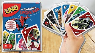 How to play UNO - THE AMAZING SPIDER MAN (official rules, instructions and gameplay) | boardgamesTV screenshot 5