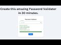 Enhanced Password Validator: Show/Hide Password &amp; Strength Meter | Tutorial