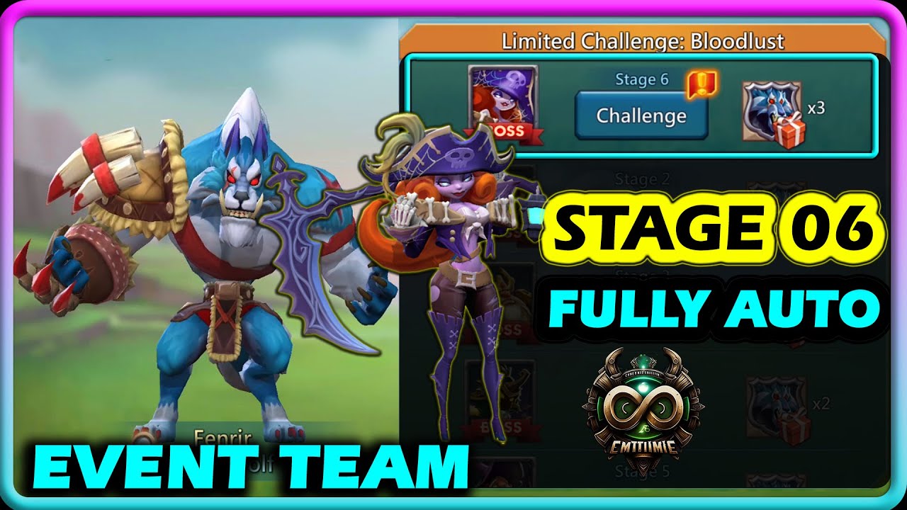 Limited Challenge Bloodlust Stage 6 Auto Event Team | Grim Wolf Stage 6 Best Team