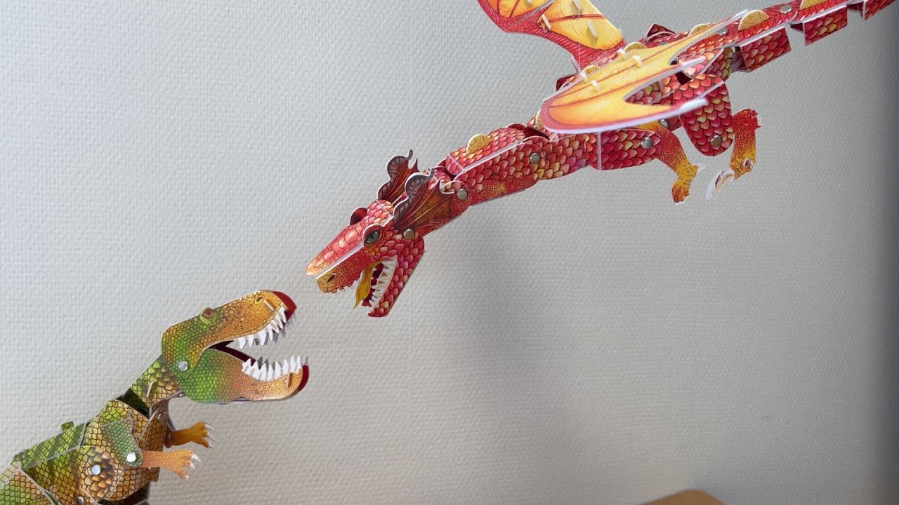Crea Lign Maquette Géante Dino T-Rex Articulée CL192 - Kit Carton 50cm Pour Enfants