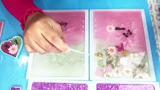 #71: How To Do Resin Notebook Cover | Pink Floral Resin Notebook Bookmark Keychain | Resin Art Craft
