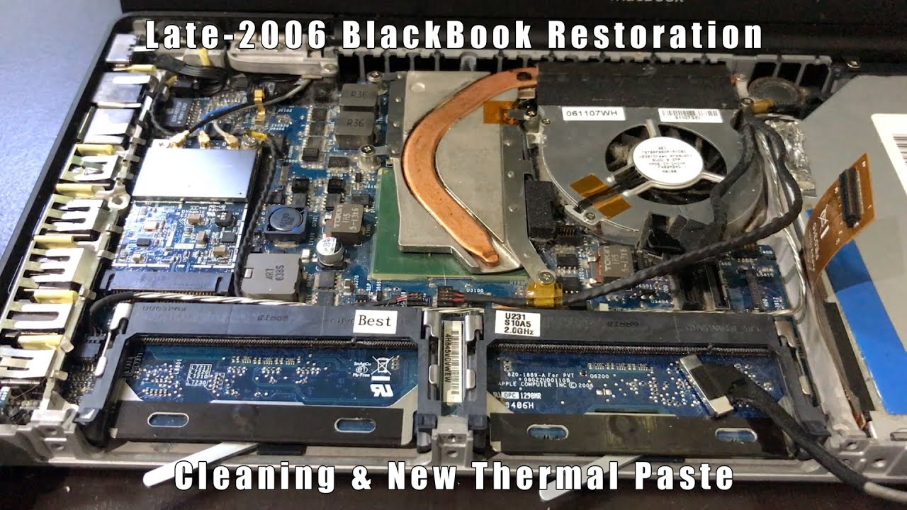 Late-2006 Core 2 Duo (Black) MacBook Restoration (Cleaning & New Thermal Paste)