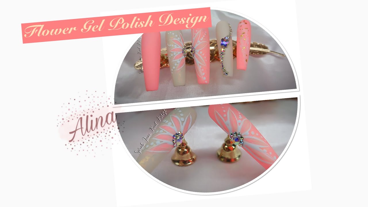 Flower Gel Polish Design YouTube