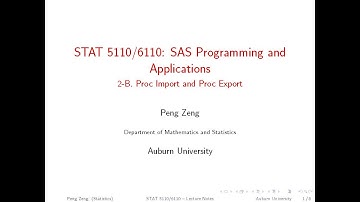 SAS - 2B - Proc Import and Proc Export
