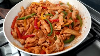 Fajitas De Pollo Pollo En Tiras Con Vegetales Receta Facil Y Deliciosa, Paso A Paso