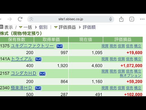 持ち株状況！トライアル↑↑↑マミーマート↑早売り利益確定！2020.02.20