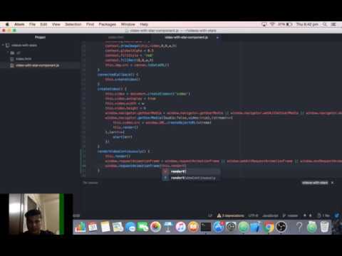 Video With Stars Part 4: Continuously drawing the video in the canvas.