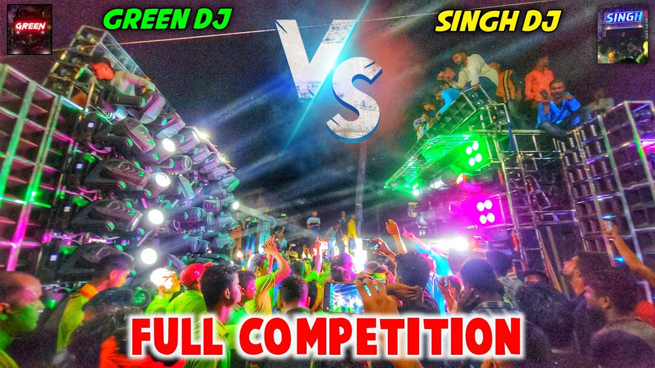 Dj Green Music Vs Dj Singh Is king Face To Face High Voltage Dj Competition At Ranigoda Ganesh Puja