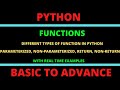 Python Functions Explained | Different Types of Function in Python | Python Tutorials for Beginners