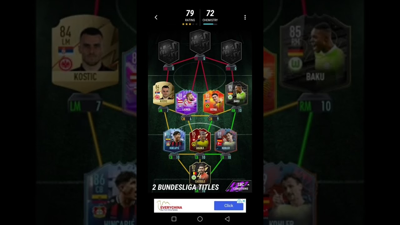 Renato Sanches Sbc 2 Bundesliga Titles Madfut 22 || Renato Sanches Sbc Solutions