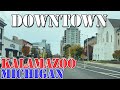 Kalamazoo  michigan  4k downtown drive