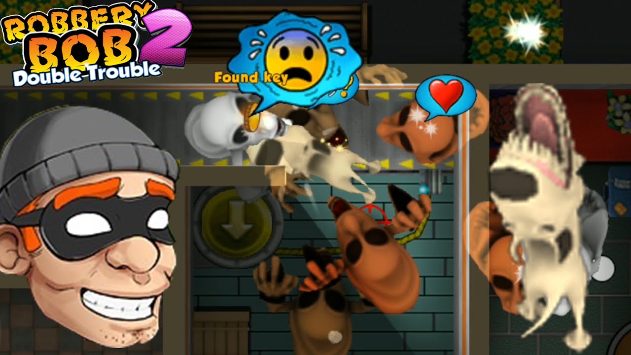 Robbery Bob 2 | Angry Dog Costume Vs Mario Ghost | Part 18