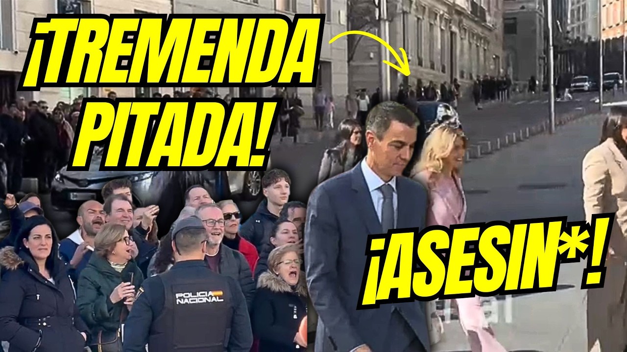 "¡ASESIN*! HIJO DE...!" ABUCHEOS a SÁNCHEZ a su llegada al CONGRESO