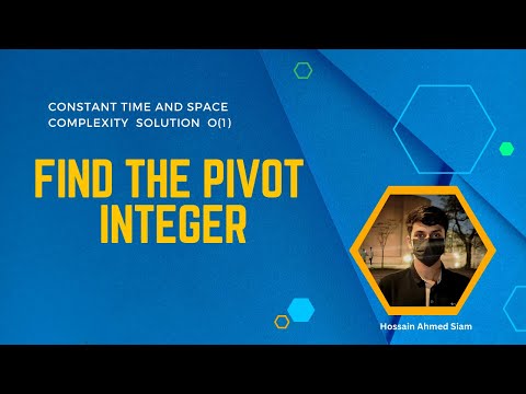 Find the Pivot Integer || Leetcode 2485 || Constant time and space complexity || Python