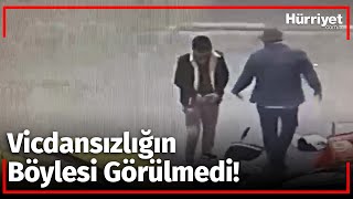 Adım Adım Vicdansızlık Kamerada! Bir Anda Yaklaştı ve Gözden Kayboldu Resimi