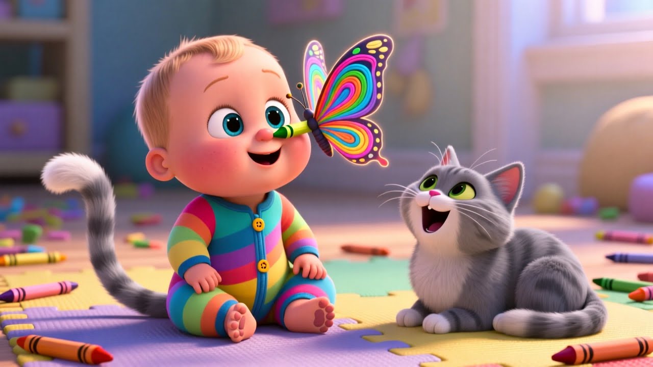 Crayon Colors With Baby | Fun Kids Song | Toddler Color Learning Adventure