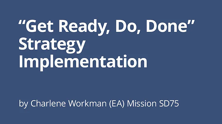 "Get Ready, Do, Done" Strategy Implementation
