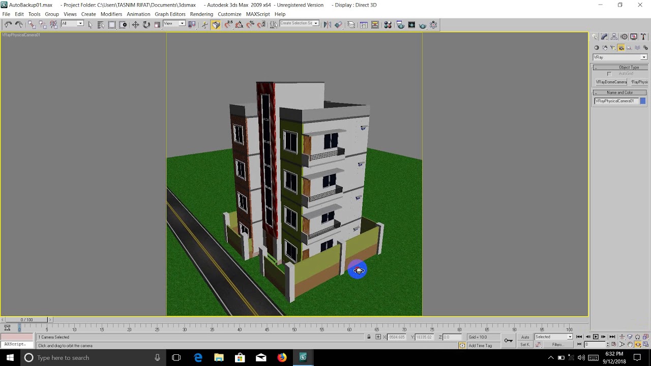 3ds max video tutorial Basic class 6 v-ray render - YouTube