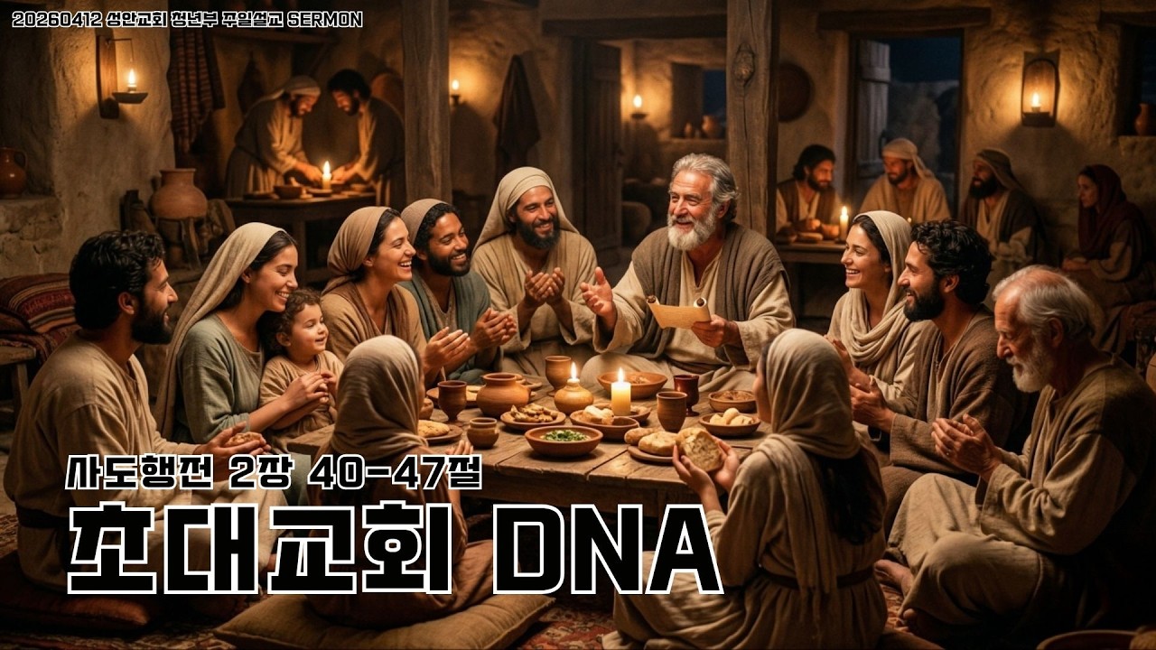 하남 미사지구 성안교회 3부 온라인 예배 [초대교회 DNA] 사도행전 2:40-47절 (260412)