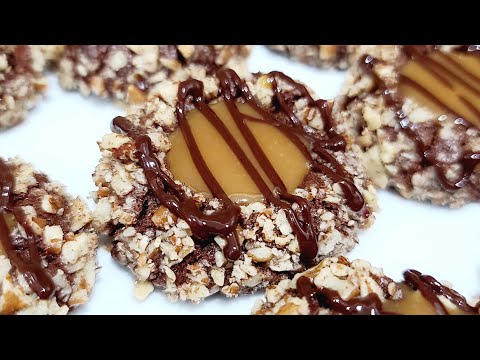 How to Make CHOCOLATE CARAMEL THUMBPRINT COOKIES (aka Turtle Cookies)
