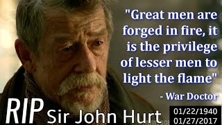 Doctor Who - RIP Sir John Hurt (Re-uploaded video of Doctor Who Tribute - 50th Anniversary Episode)