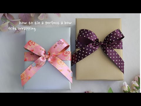 리본 앞면만 나오게 묶는방법 완전 정복 |리얼상세샷 선물포장 리본 Gift Wrapping - How to Tie a Perfect Bow