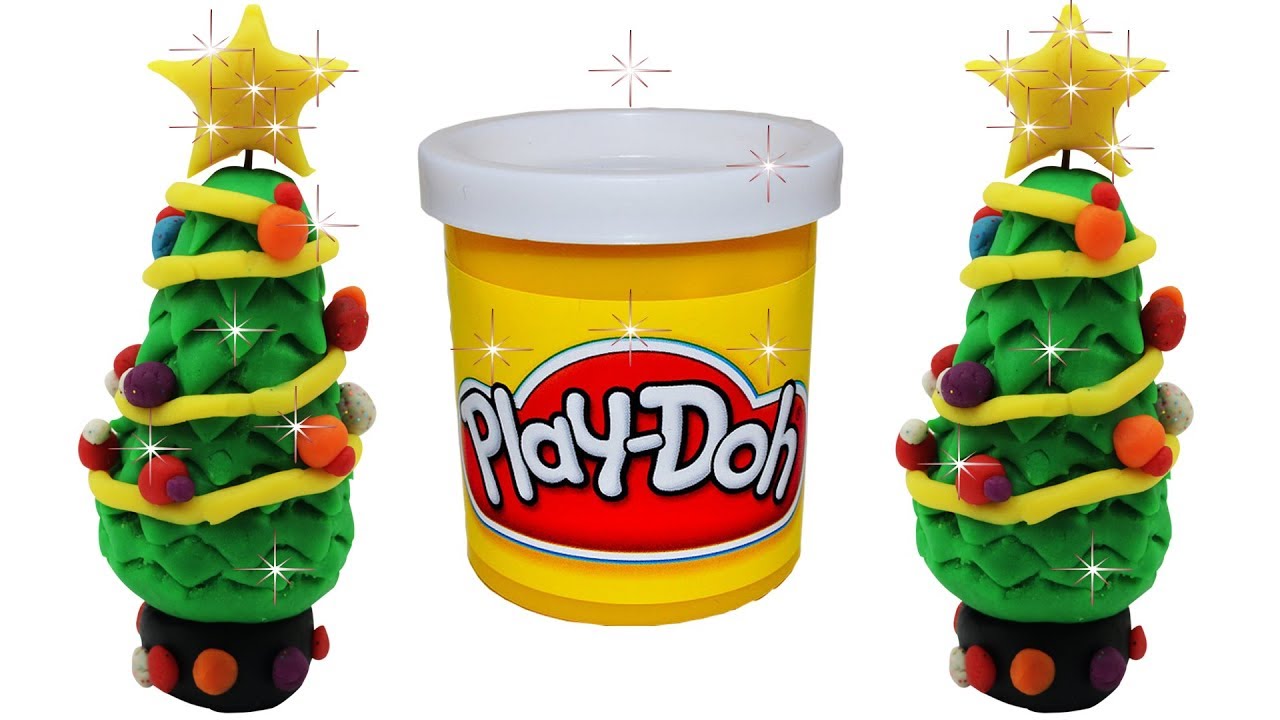 How to Make Xmas Tree with Play-Doh Modeling Clay | Kids Playdoh