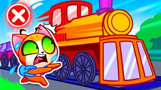 🚅🚨 On the Train Adventures ✅ Learn Safety Rules for Toddlers and Babies 😻 Purr Purr
