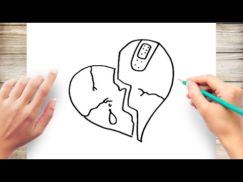How to draw a broken heart