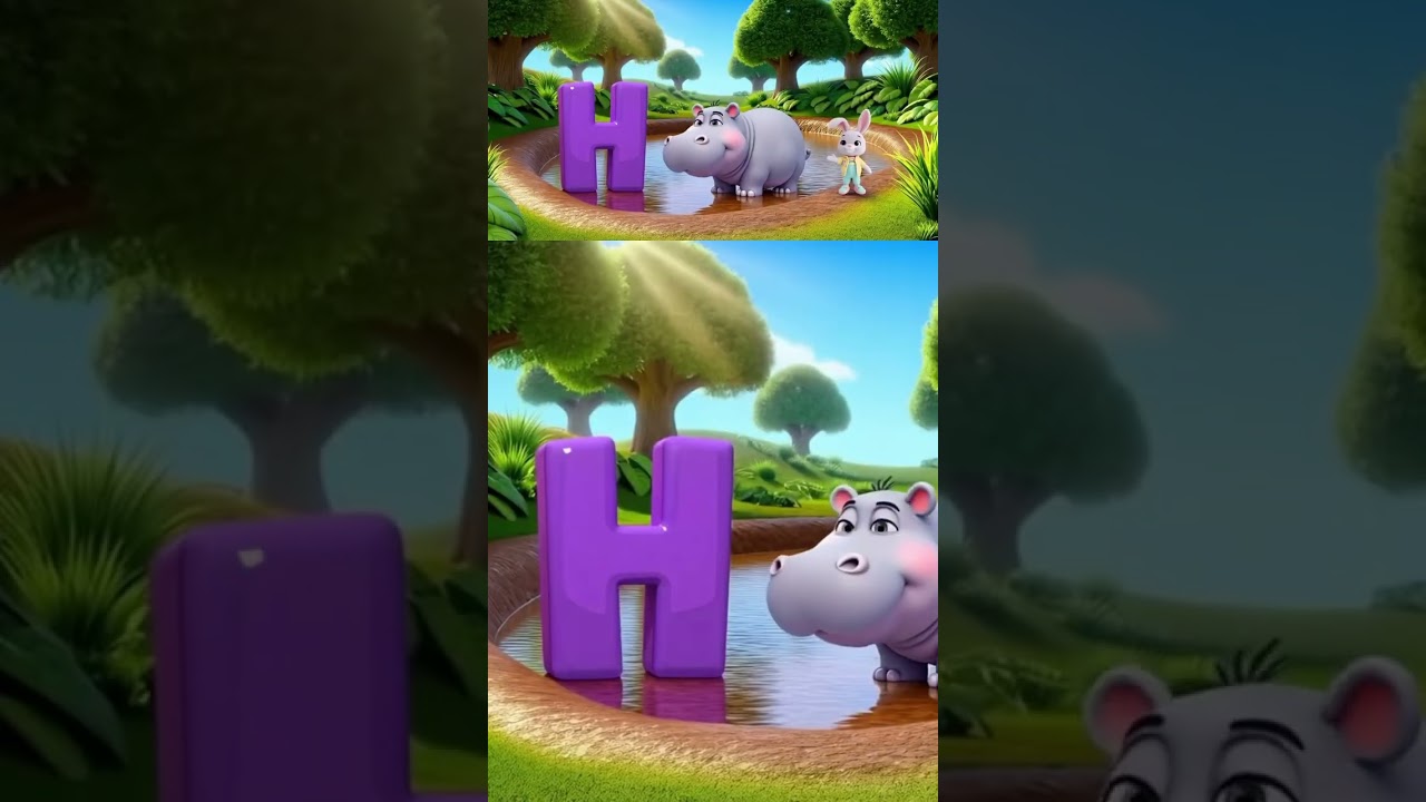 🐘 H is for Hippo! | ABC Nursery Rhymes with Tuni 🐰 